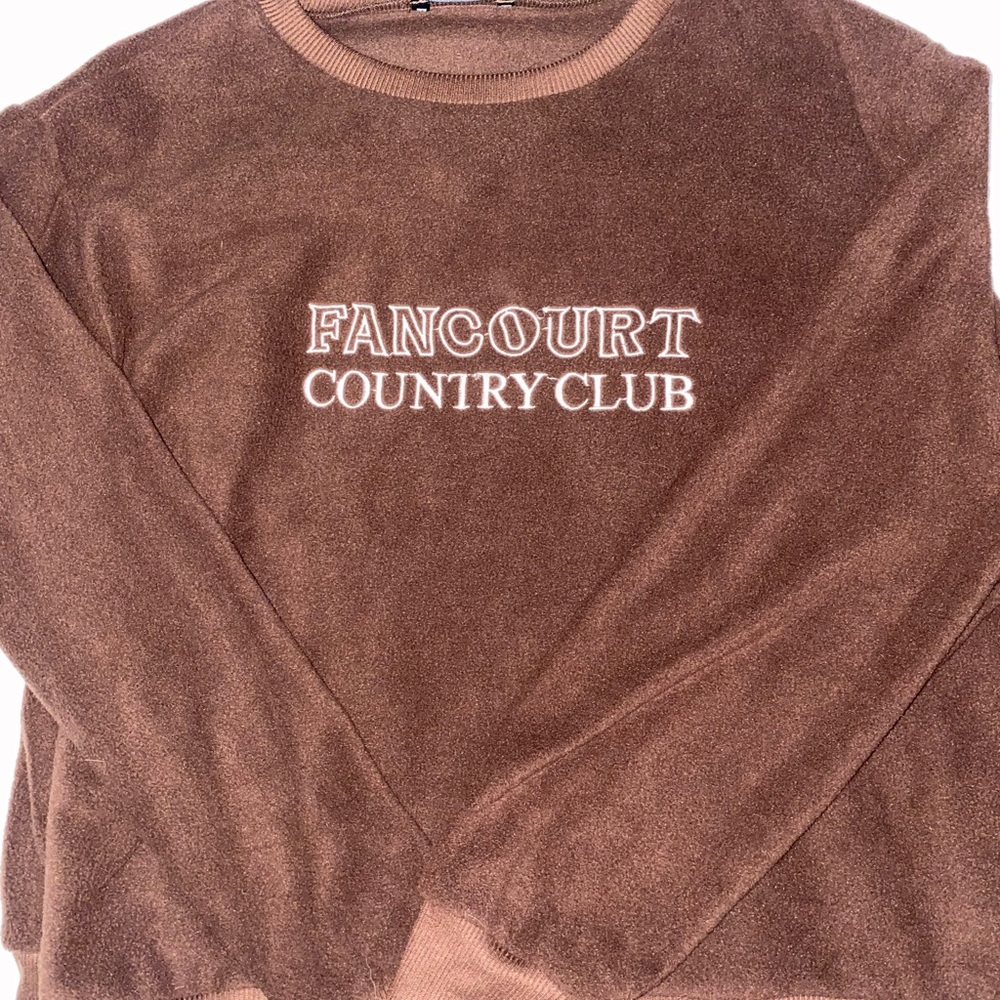 Brown Fuzzy Crewneck